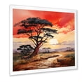 thumbnail image 2 of Designart "Spirit of the Wild in Africa II" Floral Framed Wall Art Decor - Global Black Tree African Entryway Framed Wall Art Print, 2 of 6