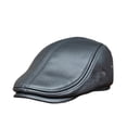 thumbnail image 2 of Chapeau en Cuir pour Hommes, Bérets d'Hiver, Protection des Oreilles, 100 % Cuir Véritable, Mode, 2 of 2