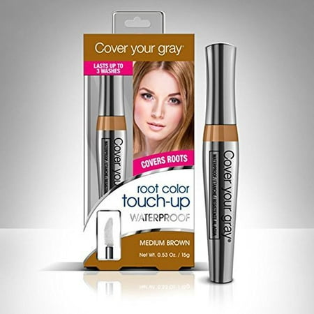 Cover Your Gray Waterproof Root Color Touch-Up - Medium Brown (Pack of