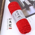 thumbnail image 1 of Namzi Hilo de terciopelo de 150 g para ganchillo, hilo esponjoso, hilo de chenilla esponjosa de terciopelo para manta, hilo de ganchillo suave, grueso y brillante, rojo, 1 of 4