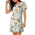 thumbnail image 7 of Cotton Nightgowns for Women - Cute Cheese Cake Sleep Shirts for Women's Nightgowns & Sleepshirts, Soft Cotton Pajama Dress Shirts for Women, House Dress Sleepwear for Women, 7 of 7