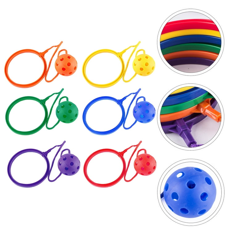 Island Skip Ball for Kids - Foldable Ankle Sports Swing Ball with Backpack,  Flashing Jump Rope Game