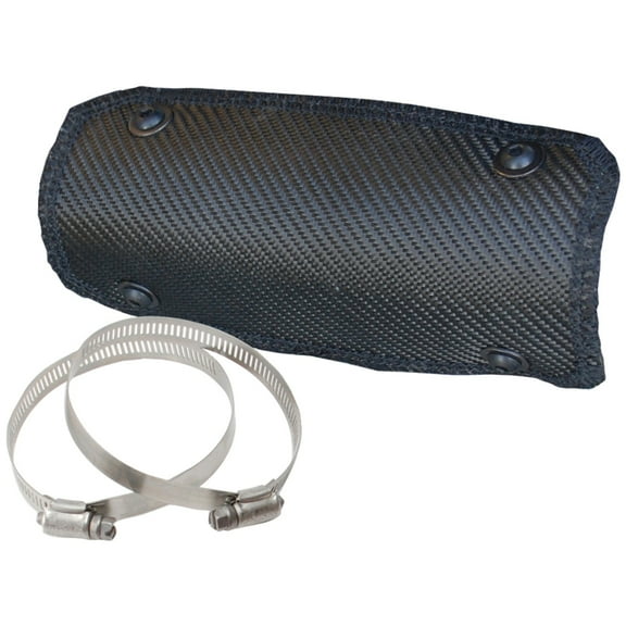 DEI Pipe Shield w/ Stainless Steel Clamps - 4in w x 8in - Onyx