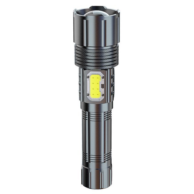 Naiovety Linterna de aleación 15W P50 IPX4 impermeable multimodos ajustable Zoomable linterna eléctrica hogar Camping herramienta de iluminación de Escalada
