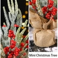 thumbnail image 3 of Mini Christmas Tree Table Decorations,Bexikou 12" Small Artificial Xmas Trees with Red Berries,Tabletop Christmas Tree Decorations for Home Office Room Holiday Decorations, 3 of 6