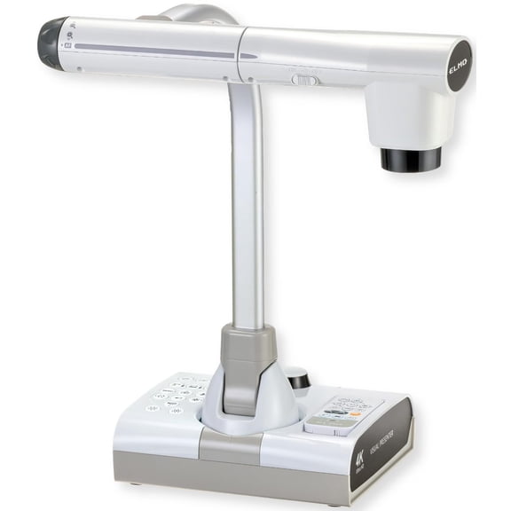 Elmo 1380 Model TT-12G Interactive Document Camera, 4K Ultra HD, 12MP Sensor, Built-in Mic, Multi-Angle Flexible Arm, HDMI/USB/VGA, 192x Zoom, for Classroom Distance Learning