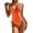 Orange, variant on Swimsuits For Women Women's One Piece Swimsuit Tummy Control Cheeky High Cut Out Bathing Suit Backless Monokini,Orange S