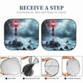 thumbnail image 6 of Salouo Lighthouse in a Stormy Sea Pattern Car Windshield Sun Shade Foldable | Front Windshield Shade for Sun, Heat and UV Rays | Interior Sun Protection-Medium, 6 of 6