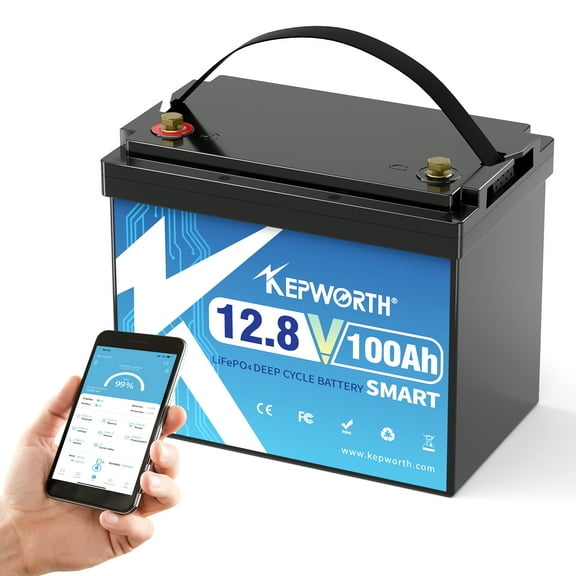 KEPWORTH 12V 100Ah LiFePO4 Lithium Battery with 100A BMS