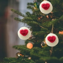 TUITOONM 3pcs Colorful Felt Wool Balls Pendant Christmas Balls Ornaments Sets Upgrade Shatterproof Christmas Tree Decorative Props for Festival Wedding Home Party Decoration