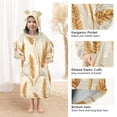 thumbnail image 3 of FORMRS Wearable Blanket Hoodie with Sleeves for Kids Cozy Flannel Sweatshirt, Wheat Ears Pattern, 3 of 7