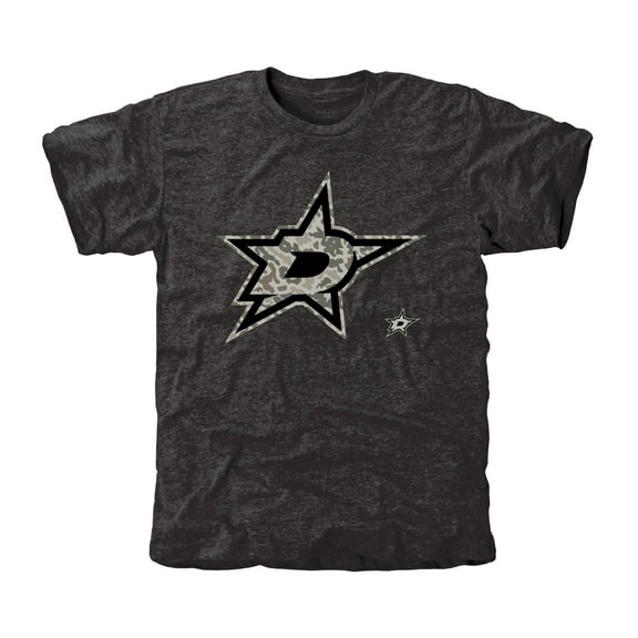 Men's Dallas Stars Black Rink Warrior Tri-Blend T-Shirt