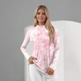 thumbnail image 2 of Cute Sweatshirts For Women Mock Neck Long Sleeve Basic Cute Fall Shirts Dressy Casual Lightweight Work Blouse Undershirt Daily Casual Top Purple Pink XL, 2 of 5