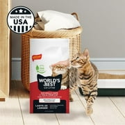 WORLDS BEST CAT LITTER Multiple Cat Unscented - Natural Ingredients, Quick Clumping, Flushable, 99% Dust Free - Long-Lasting Odor Control & Easy Scooping - 15 lb Bag