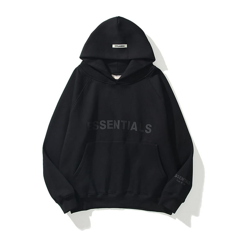 Mens Grey Essentials Hoodie