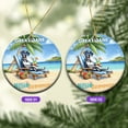 thumbnail image 2 of Great Dane Hello Summer Beach Theme with Sunglasses and Tropical Cocktail Ceramic Round Ornament Danes Dog Lover Gifts Home Tree Decor - 00009, 2 of 5