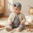 thumbnail image 2 of Wdgfv Velvet Baby Turban Hats with Bow, Stretchy Baby Head Cover Beanies for , Toddler, Head Wraps 0-24 Months, 2 of 4