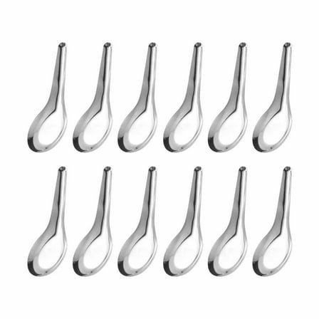 Steel Flat Bottom Spoon Set of 12 Silver