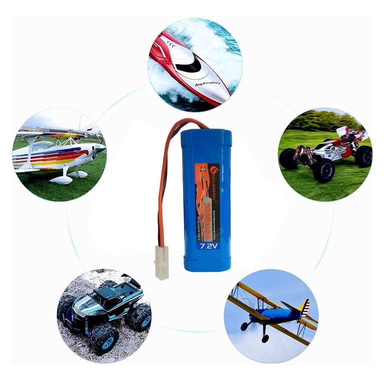 GOLDBAT RC-accu 4200 mAh NiMH batterij 7,2 V compatibel met Tami YA plug voor RC-auto RC-boot Traxxas LOSI-geassocieerde HPI Kyosho Quadcopter Drone Hobby (2 stuks