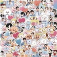 thumbnail image 3 of 60 Unids/Pack KPOP BTS BT21 Dibujos Animados Graffiti Pegatinas Impermeable Scooter Pegatina CHIMMY COOKY KOYA MANG RJ SHOOKY TATA, 3 of 4