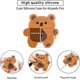 thumbnail image 4 of Cute AirPods Pro Case with Bear Keychain 6in1 Accessories, 3D Cartoon Biscuit Bear Skin Fashion Cool Fully Protected Shockproof Silicone Cover with Ai, 4 of 4