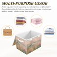 thumbnail image 7 of Storage Box With Lid 16.5x12.6x11.8In Foldable Stacked Household Storage Box Pink Flowers and Temples, 7 of 7