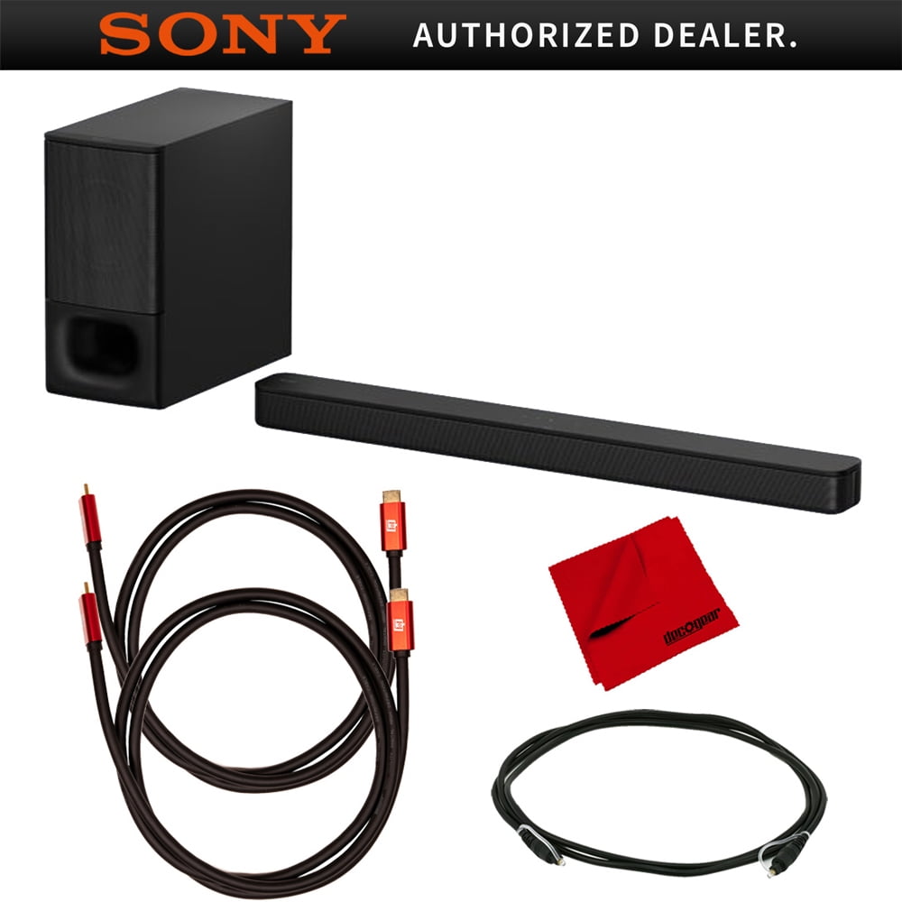 Sony HTS350 2.1ch Soundbar with Wireless Subwoofer and Deco Gear HDMI