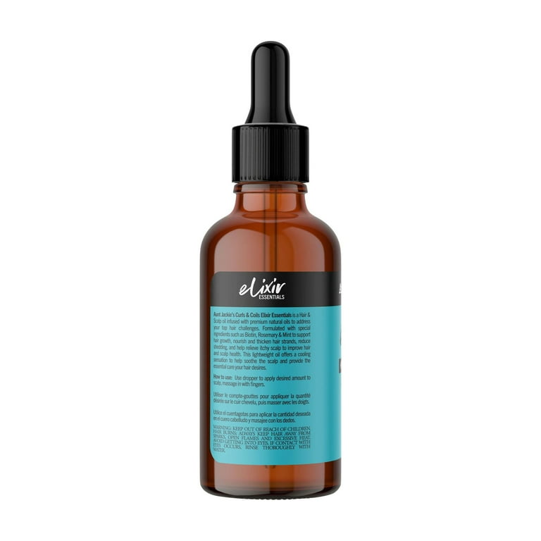 美容液 Jackie Aunt Jackie's Curls & Coils Elixir Essentials Biotin Rosemary Mint
