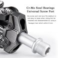 thumbnail image 4 of CXWXC SPD Pedal Mountain Bike Pedals 3 Sealed Bearing 9/16" CNC Machined Cr-Mo Axle Bicycle MTB Pedals, 4 of 7