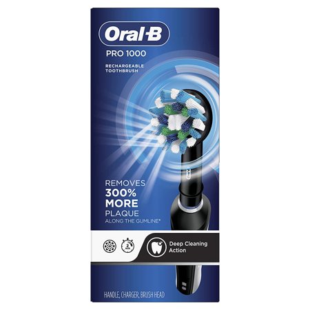 Oral-B Pro 1000 CrossAction Electric Toothbrush, Green
