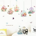thumbnail image 3 of FFENYAN Gift Birdcage Butterfly Flowers Background Wall Decoration Removable Wall Stickers, 3 of 8