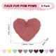 thumbnail image 3 of Uxcell 6-Pack Pompones de Piel Sintética en Forma de Corazón, 3.9 Pulgadas/10 cm, Bolas de Pompón Suaves y Esponjosas [Rosa Púrpura], 3 of 7