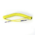 thumbnail image 2 of 3.5 mm Coiled Stereo Audio Cable Car Auxiliary Audio Cable Male To Male GN, 2 of 4