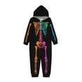 thumbnail image 3 of SDNall Halloween Family Jumpsuit Boys Girls Halloween Fashion Skeleton Print Plush Long Sleeved Jumpsuit Family Parent-Child Wear Kid, 3 of 8