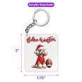 thumbnail image 5 of Hello Winter Poodle Football Snowman Welcome Snowy Morning Acrylic Keychain Poodles Dog Lover Gifts Idea Collar Charm Tag Keyring - 01012, 5 of 5