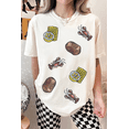 thumbnail image 2 of Women's White Sequin Crawfish, Potato, Lemon & Corn Graphic Crewneck T-Shirt | [ZhiHiMeRi] | (US 20-22)2XL, 2 of 9