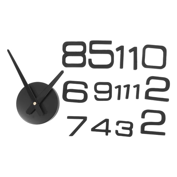 Hemoton 1 Set Modern Wall Clock Frameless DIY Acrylic Wall Clock Floating Number Wall Clock Decorative Hanging Clock for Home No Battery