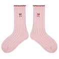 thumbnail image 5 of Sunbona Girls Bow Lace Cuffed Knee High Socks For School And Dress Up Play, 5 of 5