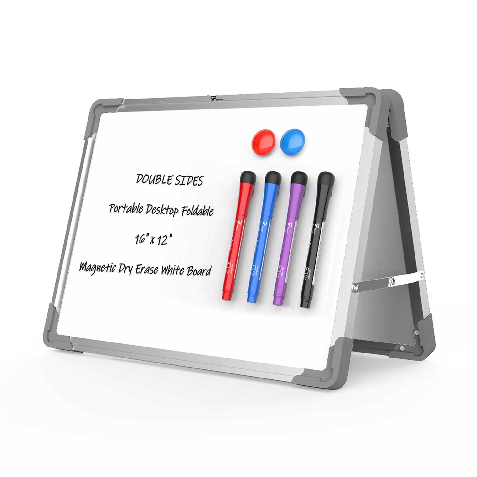 TOWON Double-Sided White Board Small Magnetic Dry Erase Board with