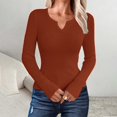 thumbnail image 2 of MESSUEN Winter Sweaters for Women Thermal Shirts for Women V Neck Sweaters for Women Casual Blouses for Women Fashion Tops for Women Womens Blouses Summer Women Casual Tops Gold M, 2 of 6