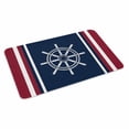thumbnail image 4 of Navy Blue Red Stripe Door Mat Indoor Outdoor, Coastal Nautical Rudder Farmhouse Non Slip Welcome Mat with Rubber Backing, Absorbent Fabric Front Door Mats Entryway Rug for Home Patio Entrance 16"x24", 4 of 9