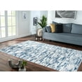 thumbnail image 2 of 3' x 10' Area Rugs, Soft Woven Area Rug, Rectangular Floor Carpet with Rubber Antislip Back for Living Room Bedroom Office, Machine Washable Rugs, Navy Blue, 2 of 6