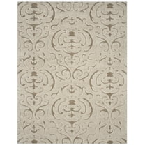 SAFAVIEH Florida Klara Floral Shag Area Rug, Cream/Beige, 8' x 10'