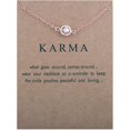 thumbnail image 4 of Circle Crystal Clavicle Chain Card Necklace Personalized Jewelry Gift Holiday Necklace, 4 of 9
