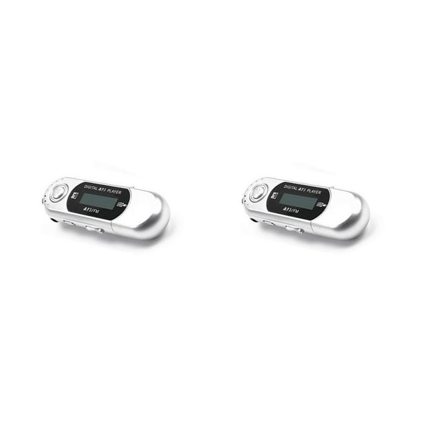 Matsuzay Mini reproductor de MP3 2 en 1, unidad Flash, reproductor de música LCD multilenguaje con conector de Audio de 3,5mm, apagado Type4 NO4
