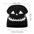 thumbnail image 3 of 22IN Halloween Pumpkin Knit Hat, Jack‑O‑Lantern Skull Cap, Warm Fall Winter Costume Accessory for Men Women Halloween Party &Daily Wear,J, 3 of 6
