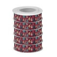 thumbnail image 2 of 5 Rolls Christmas Ribbon 1.5 inch Wide Decorative Ribbon for Gift Wrapping and Holiday Decorations Stylized Christmas Trees, 2 of 7