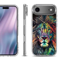 Shockproof Protective Phone Case for iPhone Air, by OneToughShield - Geometric Lion