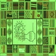 thumbnail image 1 of Ahgly Company Indoor Square Patchwork Green Transitional Area Rugs, 7' Square, 1 of 1
