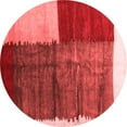 thumbnail image 1 of Ahgly Company Indoor Round Abstract Red Contemporary Area Rugs, 3' Round, 1 of 4